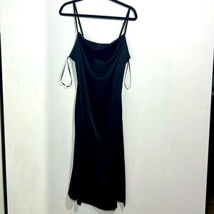 FOREVER 21 WOMEN WOVEN DRESS-CA BLACK SIZE L